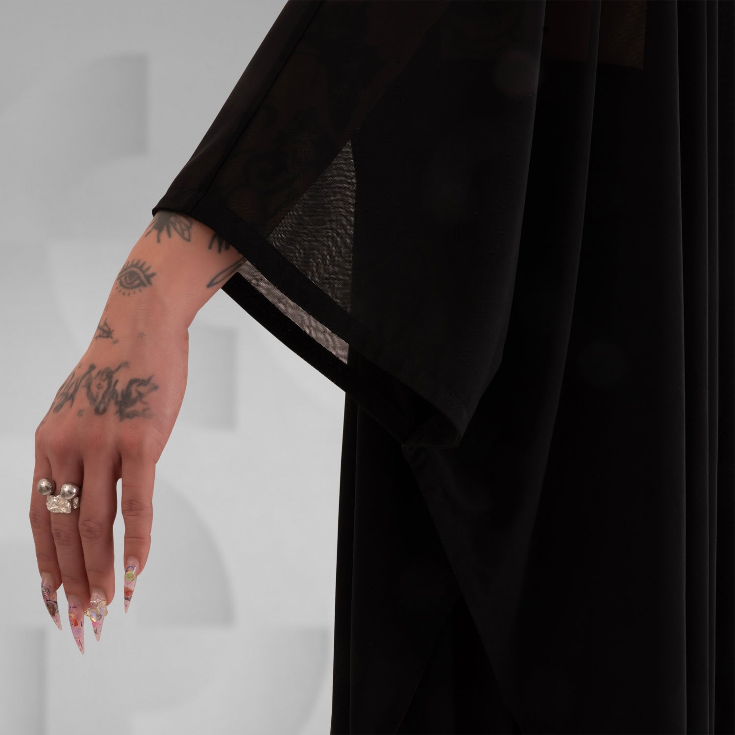 Black Transparent Cardigan to rock avant-garde Clubwear Looks and Festivals in Berlin.