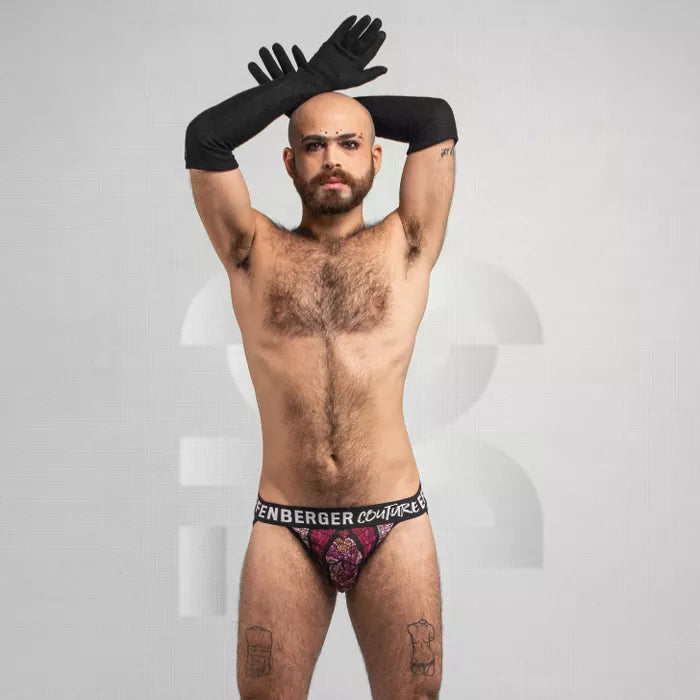 Body view of the artsy yet edgy Church Print Slip by Effenberger Couture.