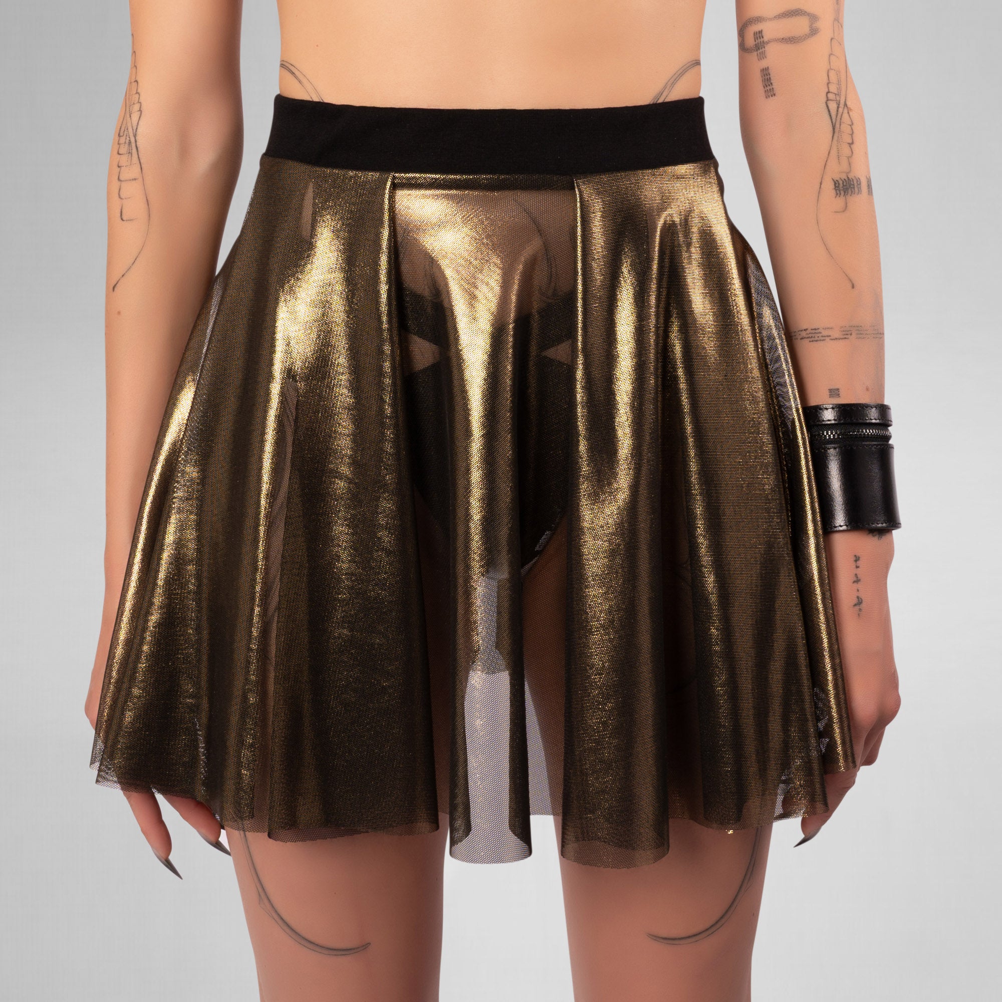 Metallic Mini Skirt