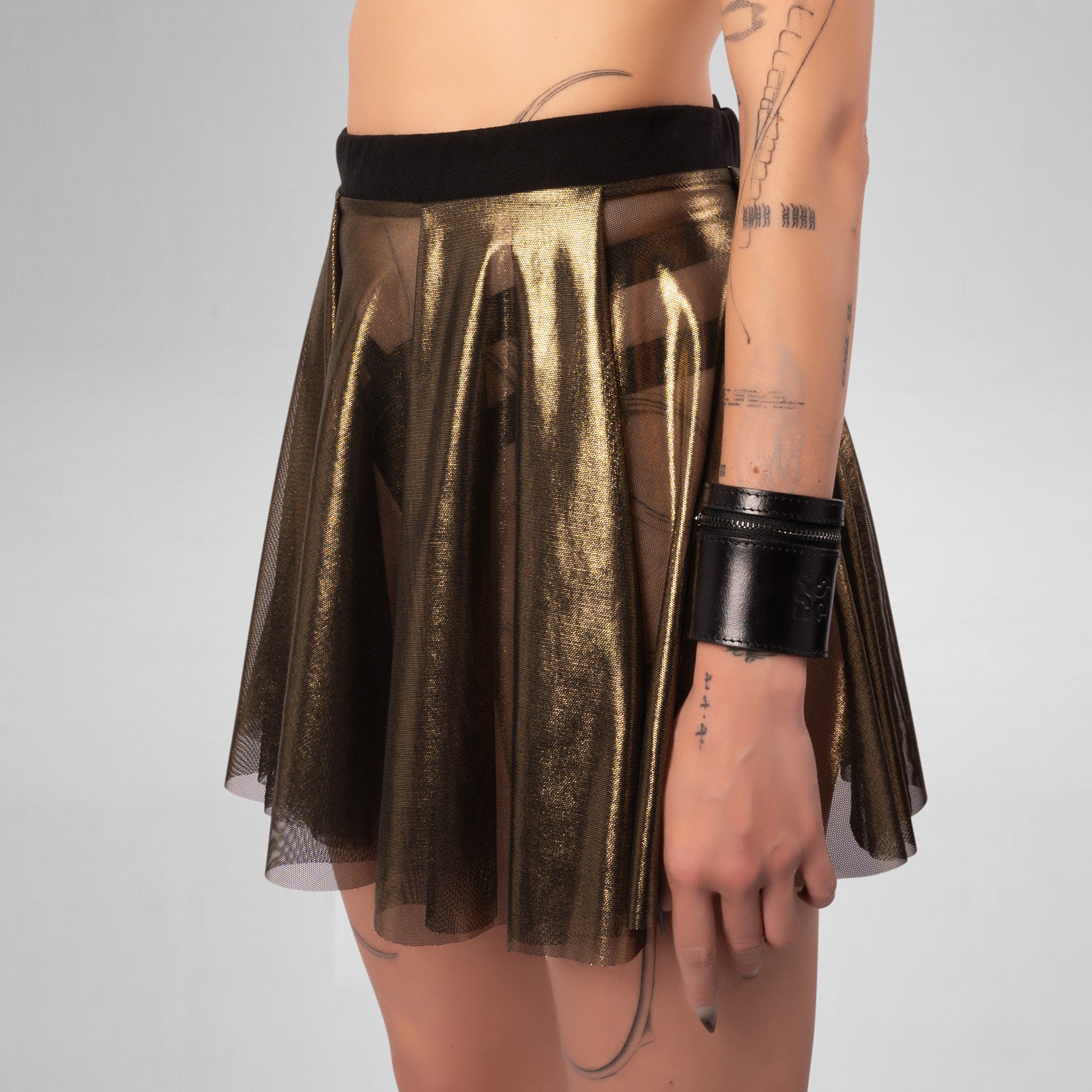 Metallic Mini Skirt