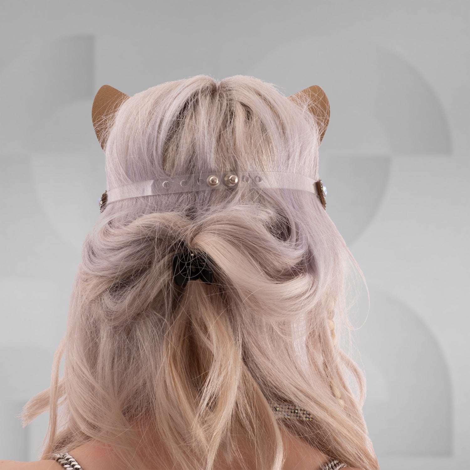 Rhinestones Playful Kitty Mask