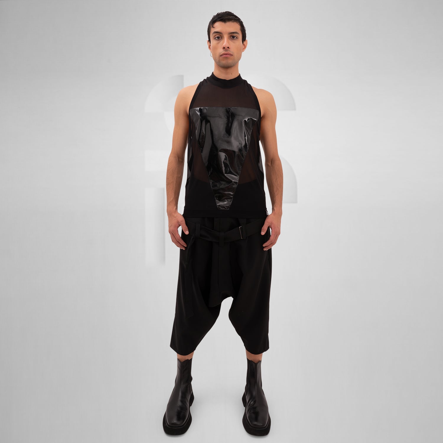 Wide Trousers with Straps Mixed