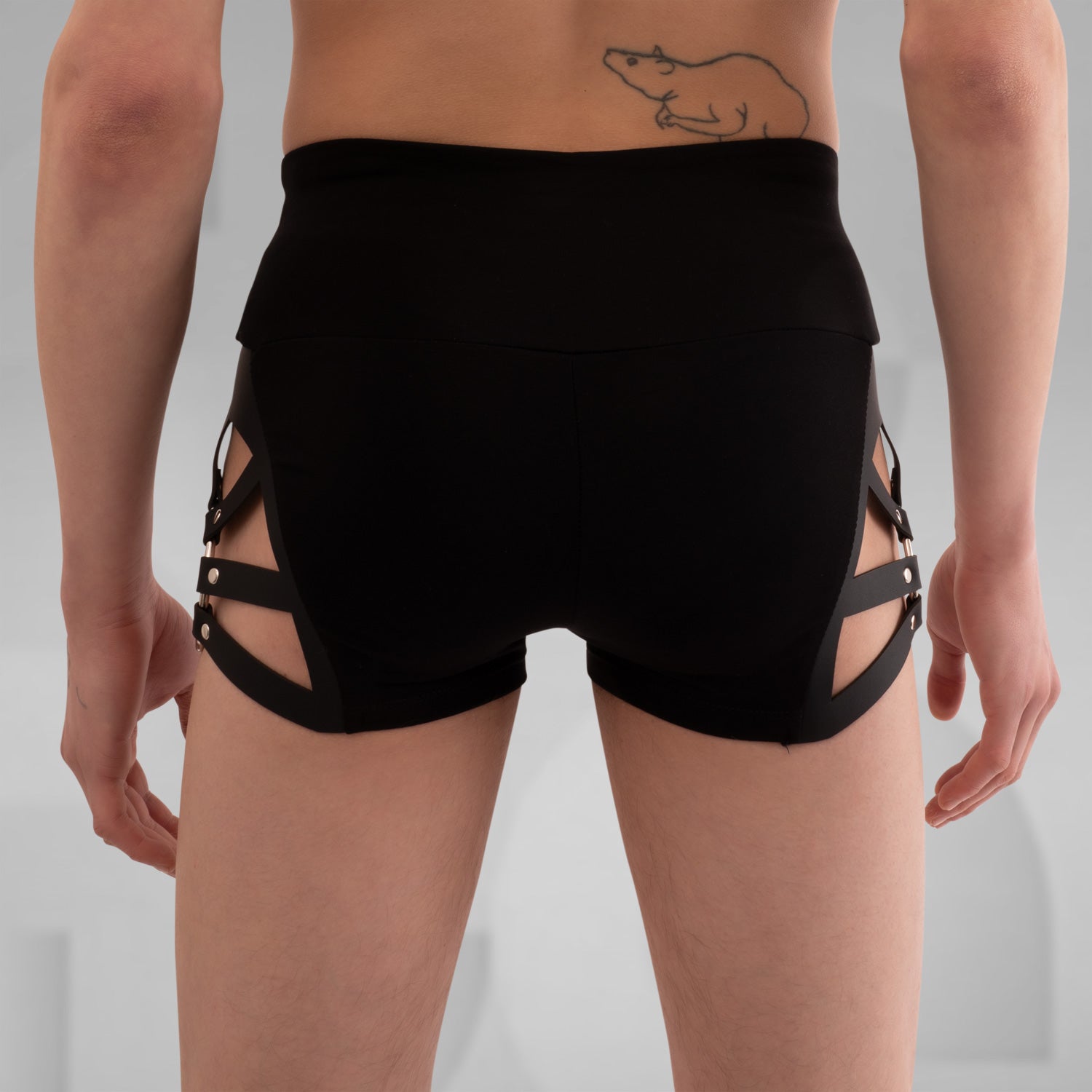 Berlin-Style Jersey Hotpants with Vegan Leather Details - Fashion with an Edge.