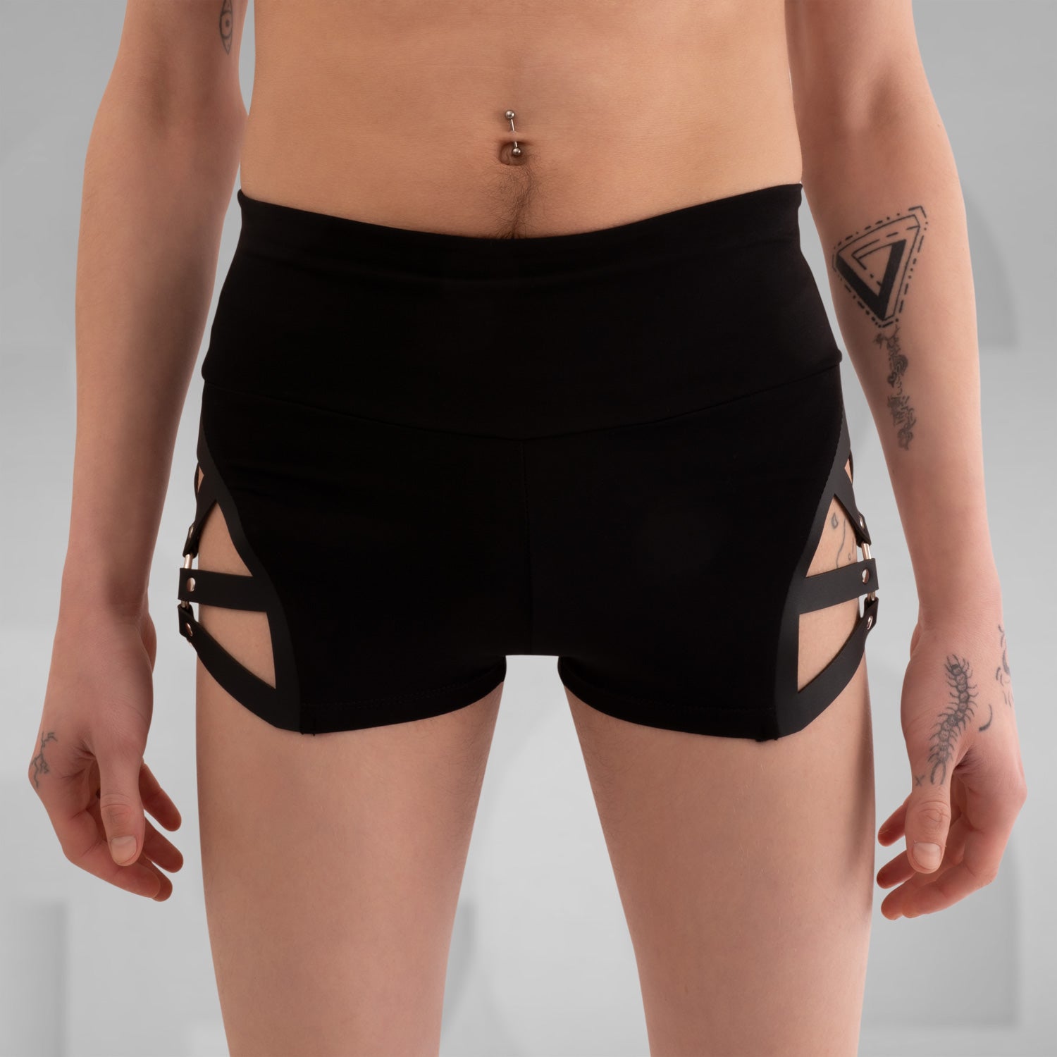 Berlin-Style Jersey Hotpants with Vegan Leather Details - Fashion with an Edge.