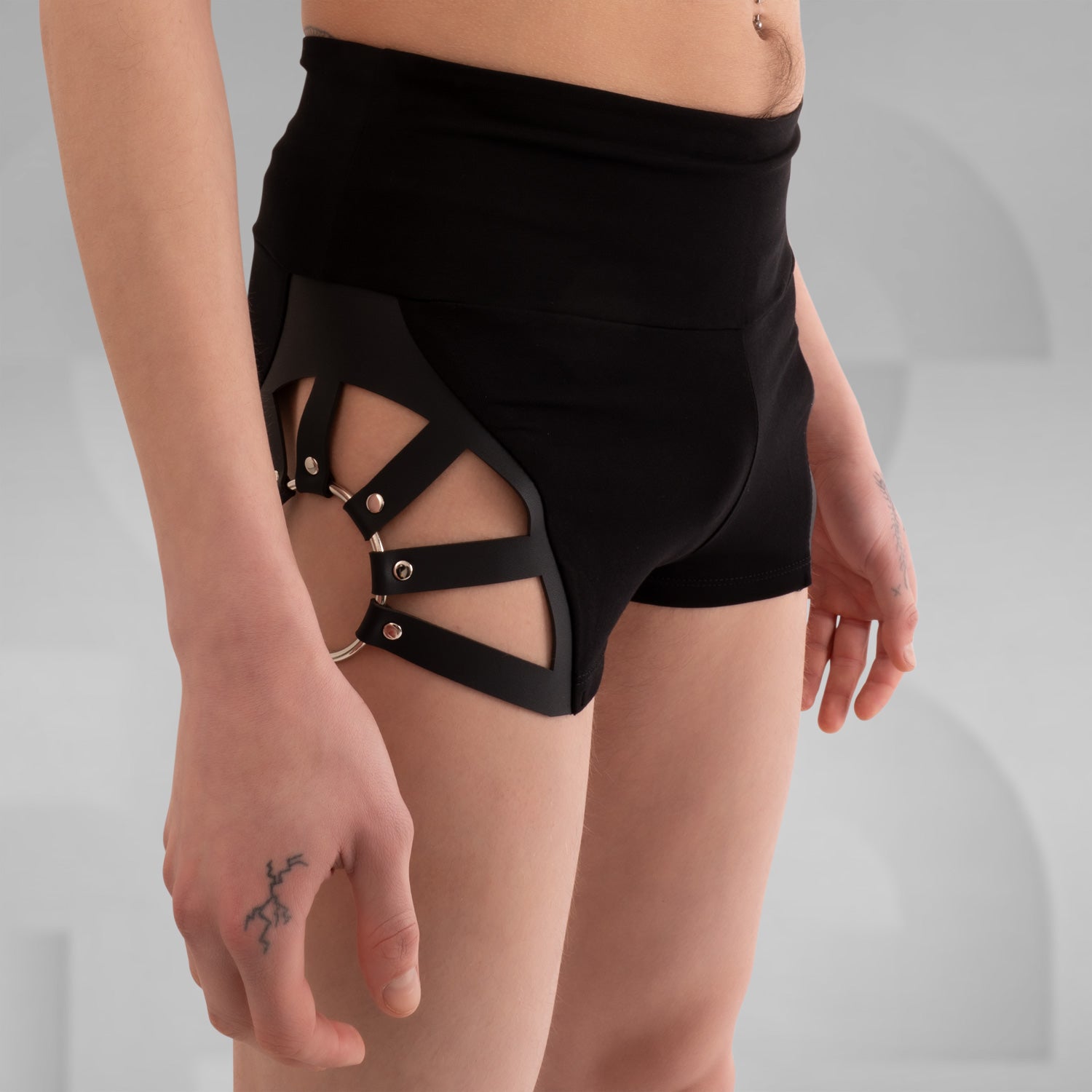 Berlin-Style Jersey Hotpants with Vegan Leather Details - Fashion with an Edge.