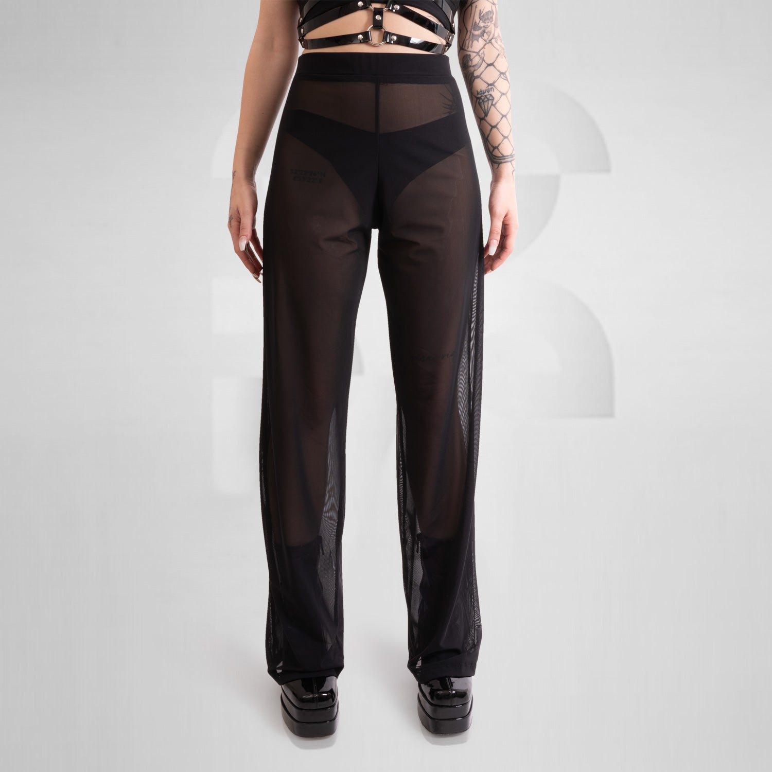 Trendy Unisex Mesh Trousers - Perfect for Berlin's Eclectic Club Scene