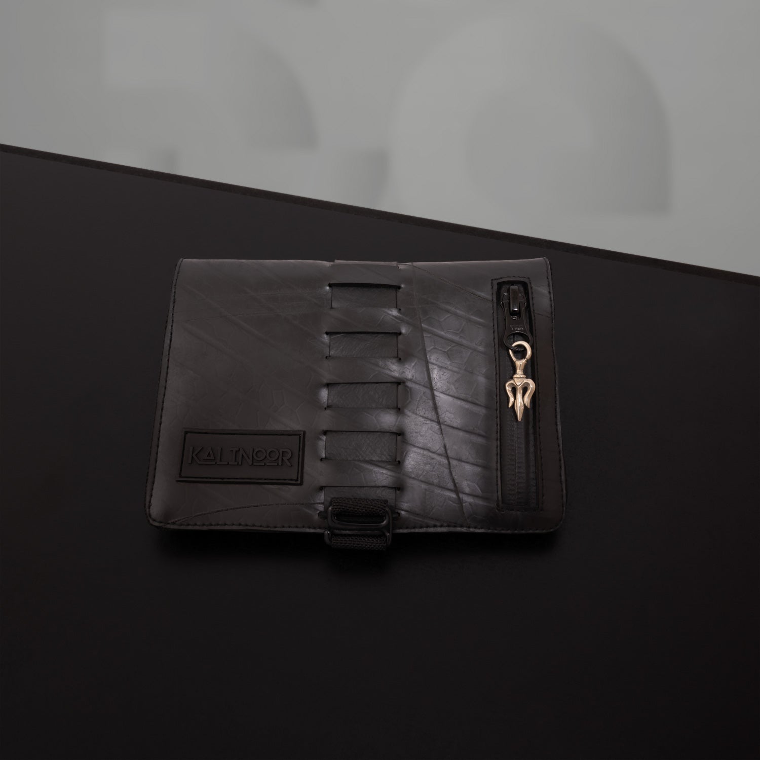 High-quality vegan leather tobacco pouch with RFID blocker and spacious compartments.