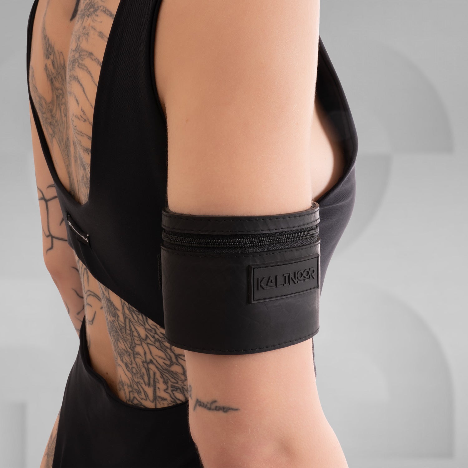 Upgrade Your Style with a Black Vegan Leather Upper Arm / Leg Cuff for Ultimate Party Looks