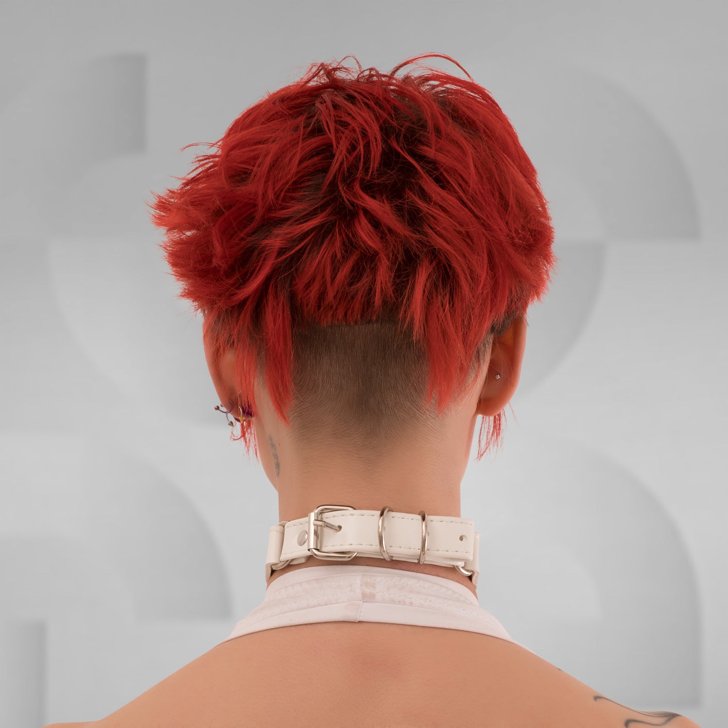 Electra Collar Silver - PU White