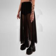 Long mesh skirt with sexy lingerie style for club or bedroom wear