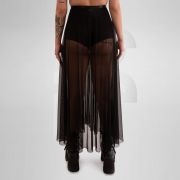 Long mesh skirt with sexy lingerie style for club or bedroom wear