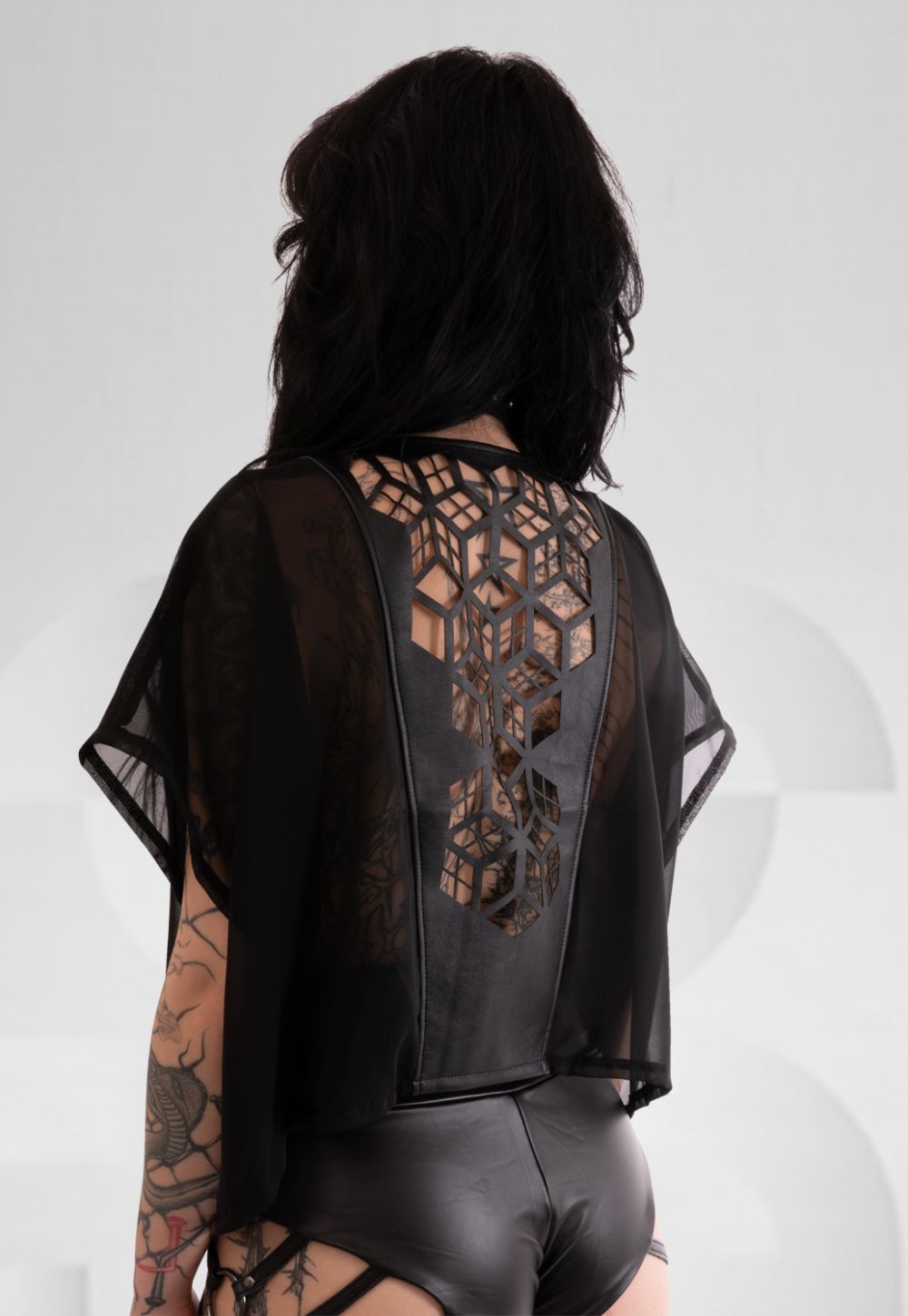 Short Cube Kimono- Transparent