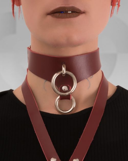 Electra Collar Red Wine – Leather