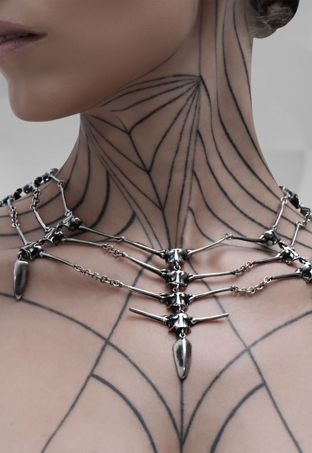 Centipede Web Necklace