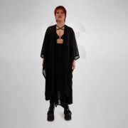 Black Transparent Cardigan - Avant-garde Clubwear for Festivals in Berlin