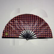 Handfan with unique surreal print and optical illusion design