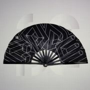 Handfan with unique surreal print and optical illusion design