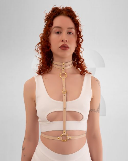 Equinox Waist Harness Beige – Gold