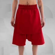 Red wrapped samurai trousers ideal for clubnights, festivals, or everyday wear