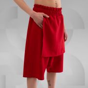 Red wrapped samurai trousers ideal for clubnights, festivals, or everyday wear