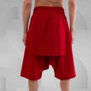 Red wrapped samurai trousers ideal for clubnights, festivals, or everyday wear