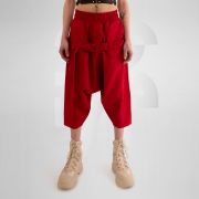 Red bondage trousers with strap detail, perfect for clubnights, festivals or every day wear