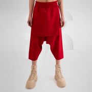 Red wrapped samurai trousers ideal for clubnights, festivals, or everyday wear