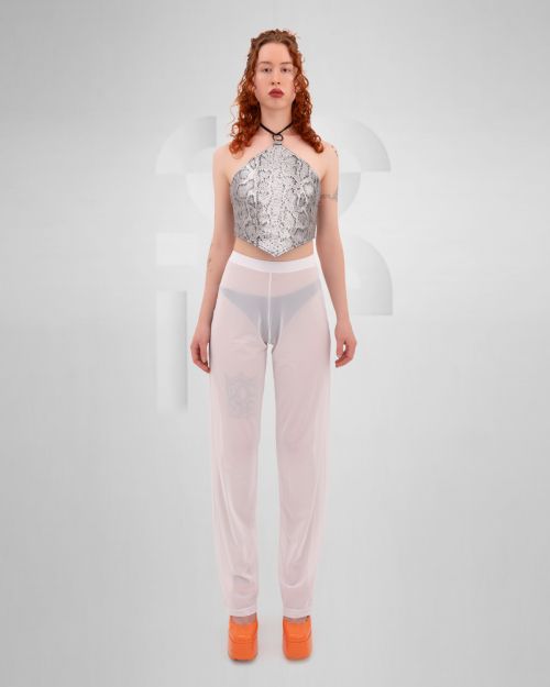 CODE Mesh Long Pants – White